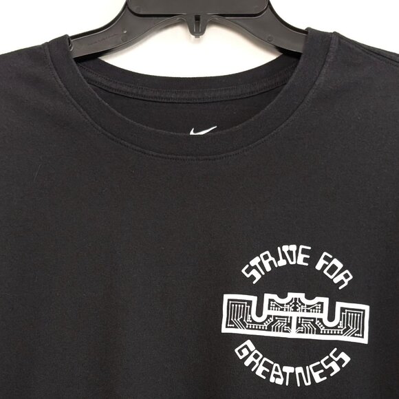 NIKE Tee LeBron James Men's 2XL Max 90 Black Graphic Long Sleeve Pullover - Picture 3 of 11